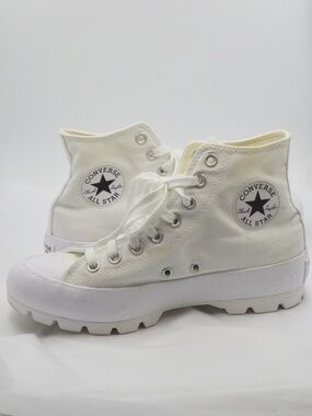Converse Chuck Taylor All Star Lugged Triple White Size 8.5 High Top Shoes